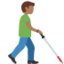 Man With White Cane Facing Right（やや暗い肌色） (Twitter)