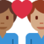 Эмодзи 👨🏾‍❤️‍👨🏽 Twitter.com