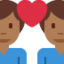 Эмодзи 👨🏾‍❤️‍👨🏾 Twitter.com