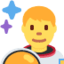 Man astronaut Twitter/X emoji