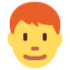 Man: red hair Twitter/X emoji
