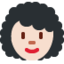 Frau: Krause Haare Twitter/X emoji