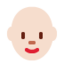 Woman: Bald（明るい肌色） (Twitter)