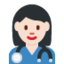 Woman Health Worker（明るい肌色） (Twitter)