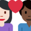 Эмодзи 👩🏻‍❤️‍👨🏿 Twitter.com