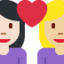 Эмодзи 👩🏻‍❤️‍👩🏼 Twitter.com