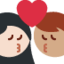 Эмодзи 👩🏻‍❤️‍💋‍👨🏽 Twitter.com
