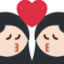 Эмодзи 👩🏻‍❤️‍💋‍👩🏻 Twitter.com