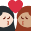 Эмодзи 👩🏻‍❤️‍💋‍👩🏽 Twitter.com