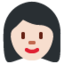 Woman Light Skin Tone Twitter/X emoji