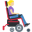 Woman In Motorized Wheelchair Facing Right（やや明るい肌色） (Twitter)
