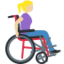 Woman In Manual Wheelchair Facing Right（やや明るい肌色） (Twitter)