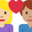 Эмодзи 👩🏼‍❤️‍👨🏽 Twitter.com