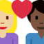 Эмодзи 👩🏼‍❤️‍👨🏿 Twitter.com