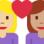 Эмодзи 👩🏼‍❤️‍👩🏽 Twitter.com