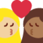 Эмодзи 👩🏼‍❤️‍💋‍👩🏾 Twitter.com
