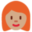 Woman Red Hair Medium Skin Tone Twitter/X emoji