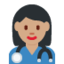 Woman Health Worker（中間の肌色） (Twitter)