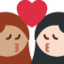 Эмодзи 👩🏽‍❤️‍💋‍👩🏻 Twitter.com