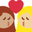 Эмодзи 👩🏽‍❤️‍💋‍👩🏼 Twitter.com