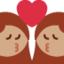 Эмодзи 👩🏽‍❤️‍💋‍👩🏽 Twitter.com