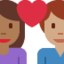 Эмодзи 👩🏾‍❤️‍👨🏽 Twitter.com