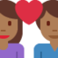 Couple With Heart: Woman, Man（やや暗い肌色） (Twitter)