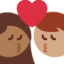 Эмодзи 👩🏾‍❤️‍💋‍👨🏽 Twitter.com