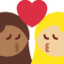 Эмодзи 👩🏾‍❤️‍💋‍👩🏼 Twitter.com