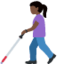 Woman With White Cane（暗い肌色） (Twitter)