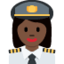 Woman Pilot（暗い肌色） (Twitter)