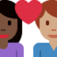 Эмодзи 👩🏿‍❤️‍👨🏽 Twitter.com