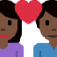 Эмодзи 👩🏿‍❤️‍👨🏿 Twitter.com