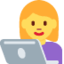 Woman technologist Twitter/X emoji