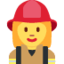Woman firefighter Twitter/X emoji