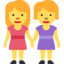 Two Women Holding Hands Twitter/X emoji