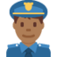 Man Police Officer（やや暗い肌色） (Twitter)