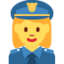 Woman police officer Twitter/X emoji