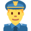 Man police officer Twitter/X emoji