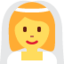Woman with veil Twitter/X emoji