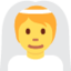 Person with veil Twitter/X emoji