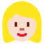 Blonde Frau: Helle Hautfarbe Twitter/X emoji