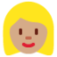 हल्के भूरे बालों वाली महिला Twitter/X emoji