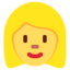 Woman: blond hair Twitter/X emoji