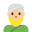 Man Wearing Turban（やや明るい肌色） (Twitter)