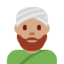 Man Wearing Turban（中間の肌色） (Twitter)