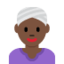 Woman Wearing Turban（暗い肌色） (Twitter)