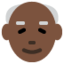 Old Man: Medium-Dark Skin Tone Twitter/X emoji
