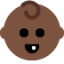 Baby: Dark Skin Tone Twitter/X emoji