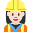 Woman Construction Worker（明るい肌色） (Twitter)